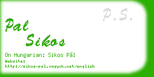 pal sikos business card